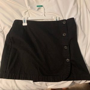 Black denim skirt